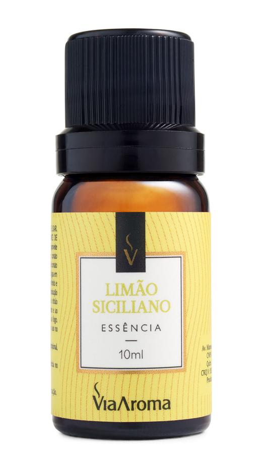 Embalagem de Essência 10ml Clássica Limão Siciliano, da marca Via Aroma