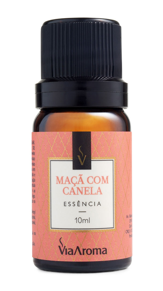 Embalagem de Essência 10ml Clássica Maçã com Canela, da marca Via Aroma