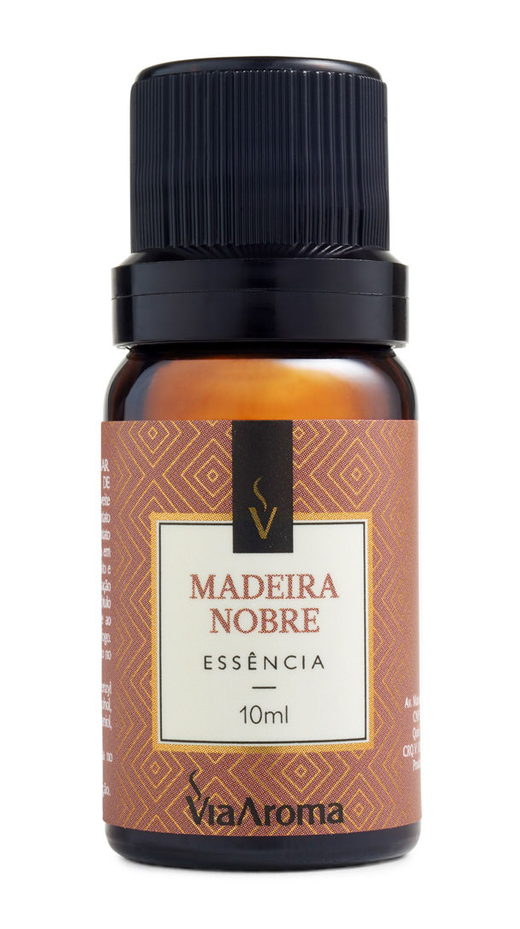 Embalagem de Essência 10ml Clássica Madeira Nobre, da marca Via Aroma