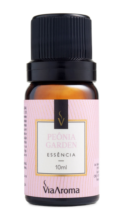 Embalagem de Essência 10ml Clássica Peônia, da marca Via Aroma