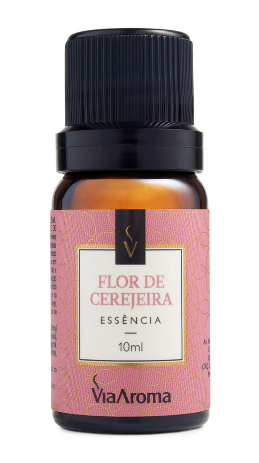 Embalagem de Essência 10ml Clássica Flor de Cerejeira, da marca Via Aroma