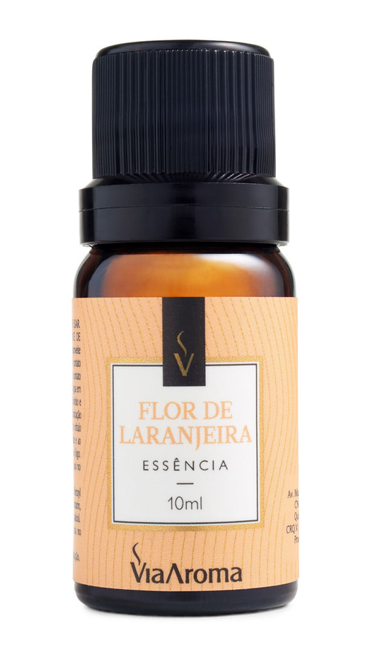 Embalagem de Essência 10ml Clássica Flor de Laranjeira, da marca Via Aroma