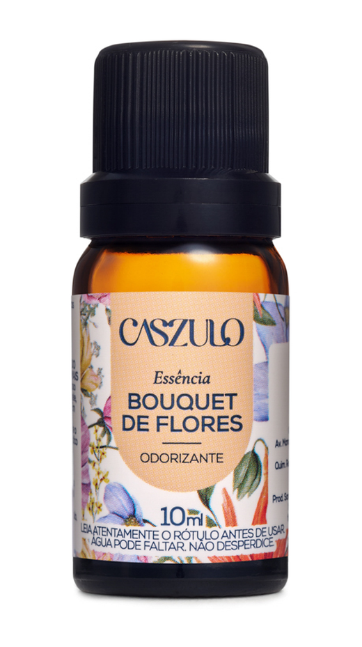 Embalagem de Essência Caszulo 10ml Bouquet de Flores, da marca Via Aroma
