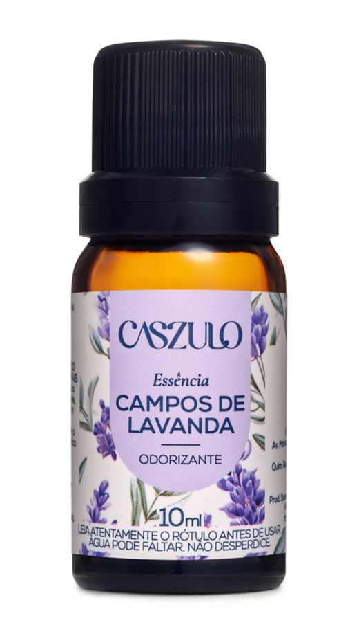 Embalagem de Essência Caszulo 10ml Campos de Lavanda, da marca Via Aroma