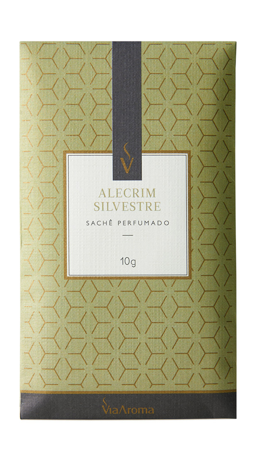 Embalagem de Sachê 10g Clássica Alecrim Silvestre, da marca Via Aroma