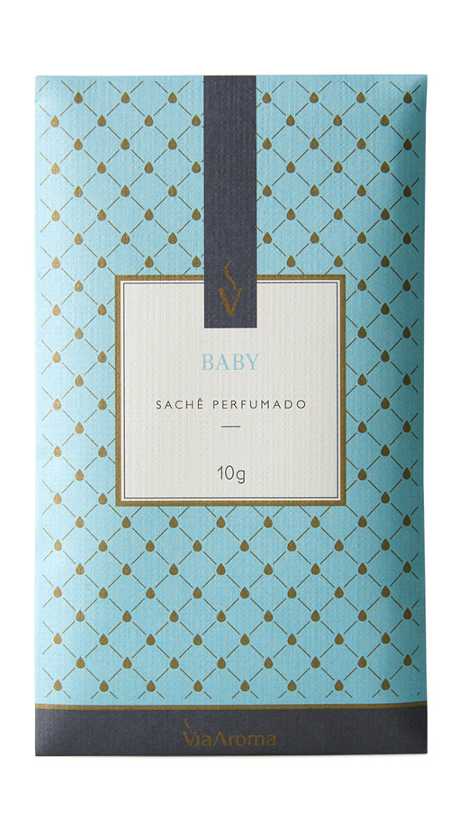 Embalagem de Sachê 10g Clássica Baby, da marca Via Aroma