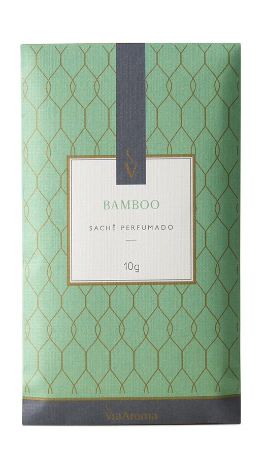 Embalagem de Sachê 10g Clássica Bamboo, da marca Via Aroma