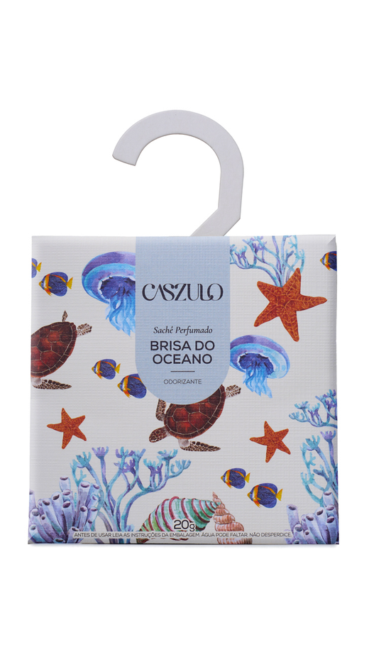 Embalagem de Sachê 20g Caszulo Brisa do Oceano, da marca Via Aroma