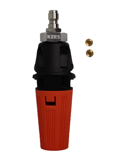 Embalagem de Jet Max Bico Leque Regulável 4000 PSI com Engate Rápido, da marca Kers